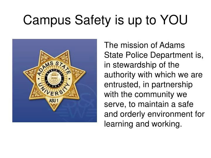 campus safety is up to you