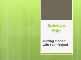 Science Fair: