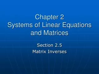 chapter 2 systems of linear equations and matrices