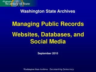 Washington State Archives