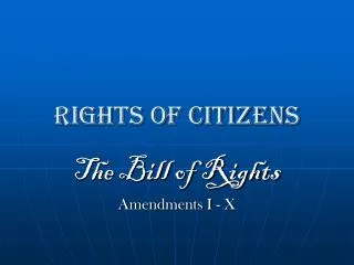 Rights of Citizens