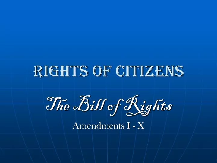 rights of citizens