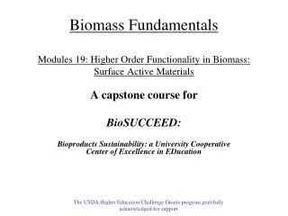 A capstone course for BioSUCCEED :