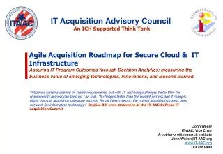 Agile Acquisition Roadmap for Secure Cloud &amp; IT Infrastructure