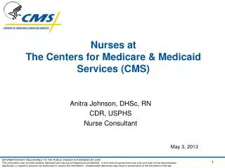Nurses at The Centers for Medicare &amp; Medicaid Services (CMS)
