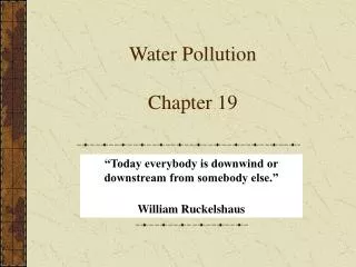 Water Pollution Chapter 19