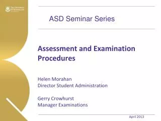 ASD Seminar Series