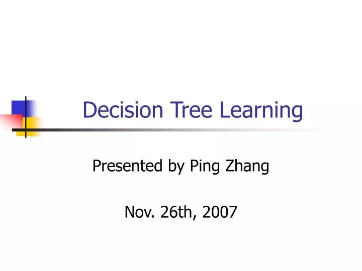 decision tree learning