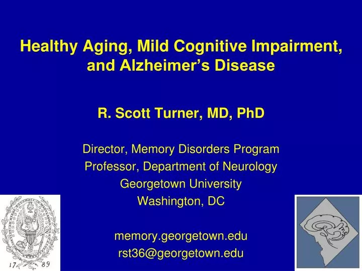 healthy aging mild cognitive impairment and alzheimer s disease