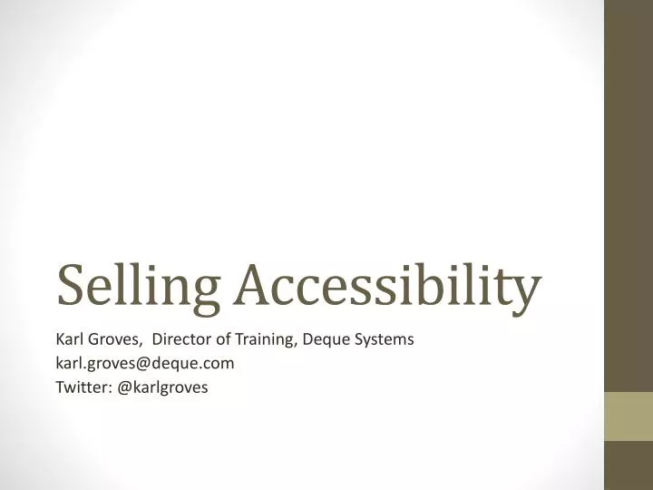selling accessibility