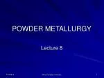 POWDER METALLURGY - slide 1