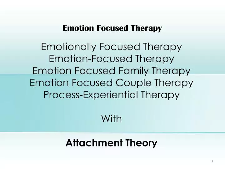 emotion focused therapy