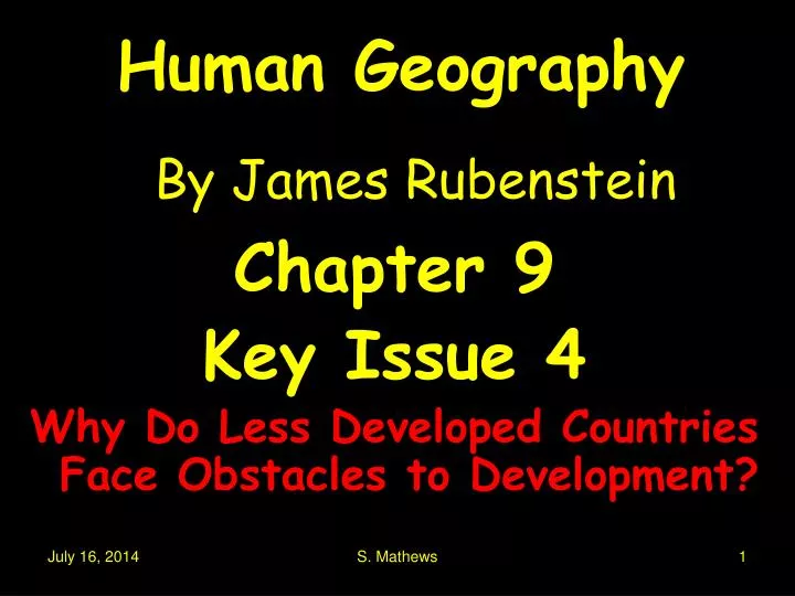 human geography by james rubenstein