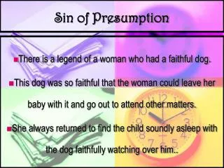 Sin of Presumption