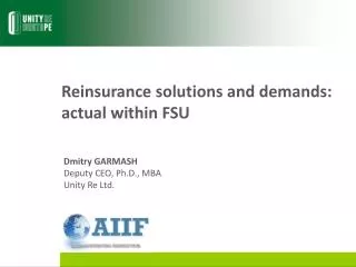 Reinsurance solutions and demand s: actual within FSU