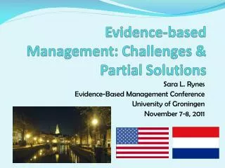 Evidence-based Management: Challenges &amp; Partial Solutions