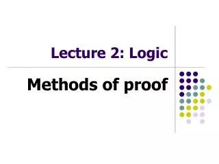 lecture 2 logic