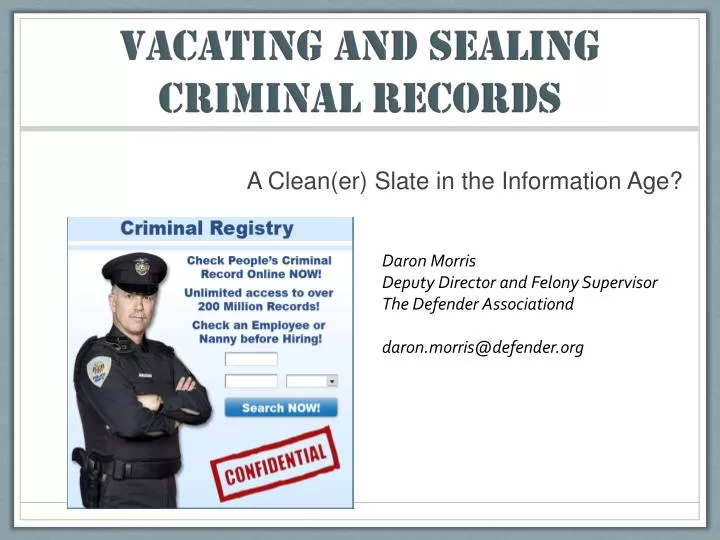 vacating and sealing criminal records