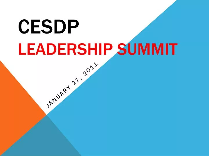 cesdp leadership summit