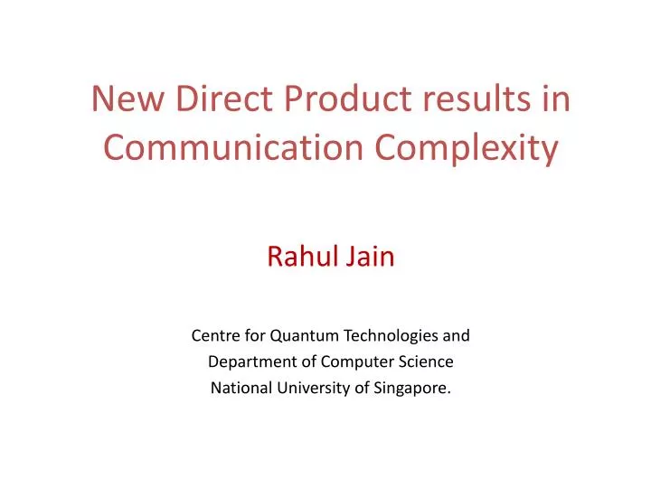 new direct product results in communication complexity