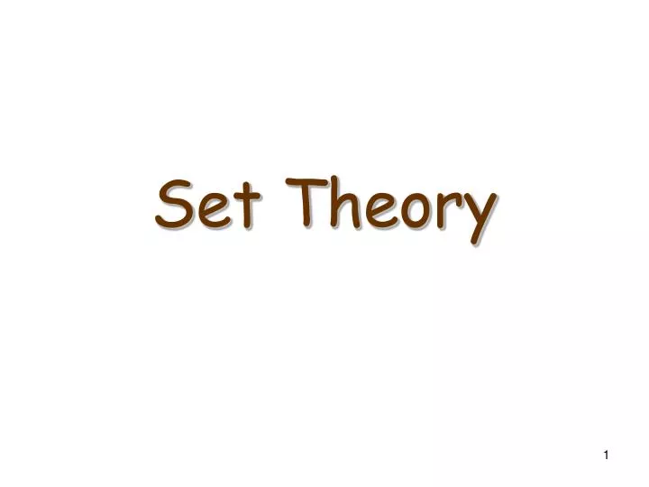 set theory