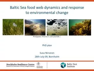 Baltic Sea food web dynamics and response to environmental change