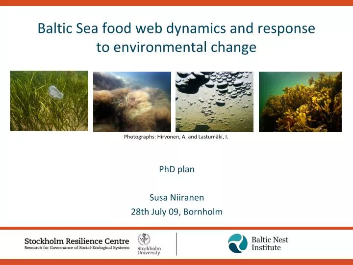 baltic sea food web dynamics and response to environmental change