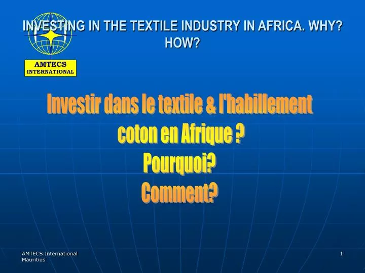 investing in the textile industry in africa why how