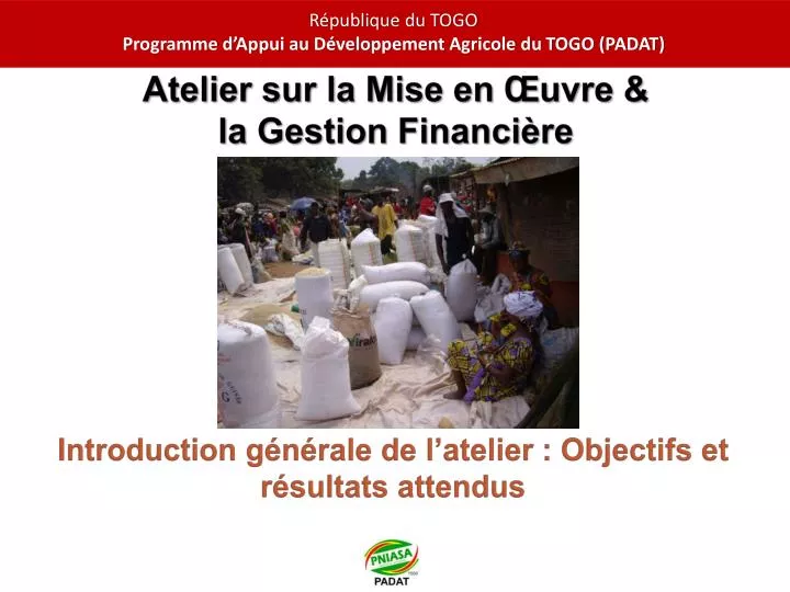 r publique du togo programme d appui au d veloppement agricole du togo padat