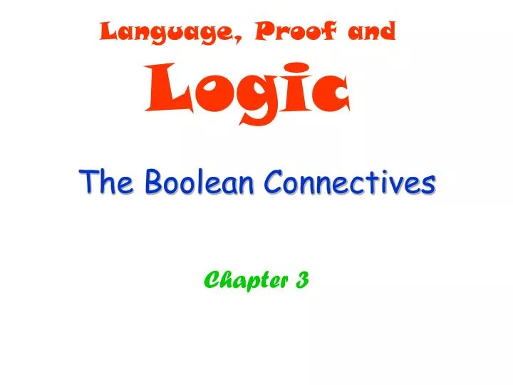 the boolean connectives
