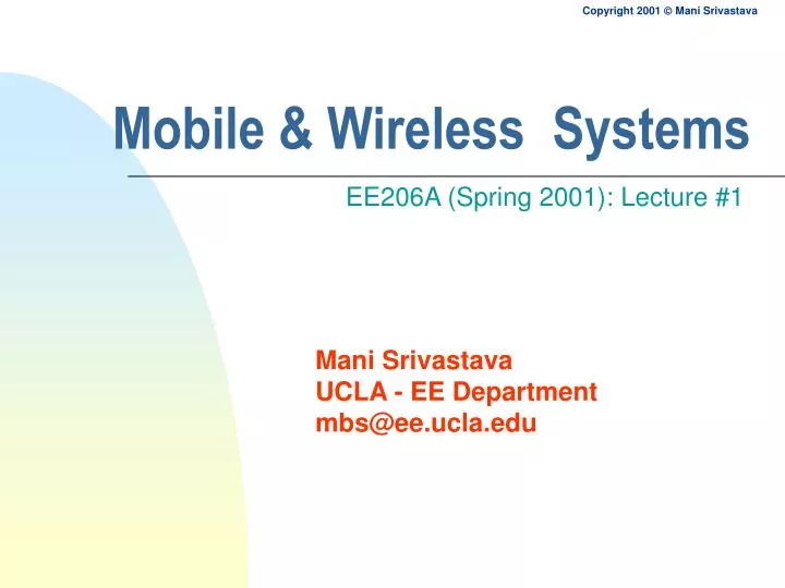 mobile wireless systems