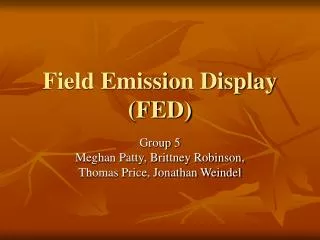 Field Emission Display (FED)