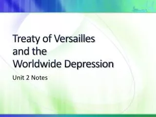 Treaty of Versailles and the Worldwide Depression