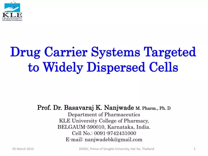 drug carrier systems targeted to widely dispersed cells