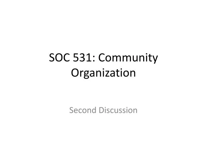 soc 531 community organization