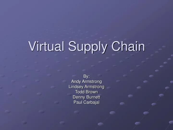 virtual supply chain