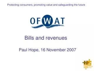 Bills and revenues