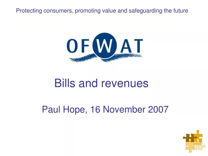bills and revenues