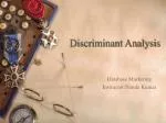 Discriminant Analysis - slide 1