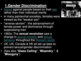 1.Gender Discrimination