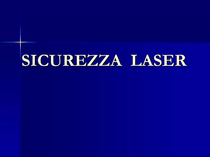 sicurezza laser