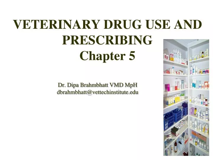 veterinary drug use and prescribing chapter 5