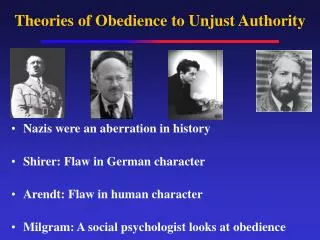 Theories of Obedience to Unjust Authority