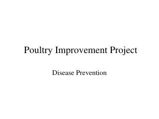 Poultry Improvement Project