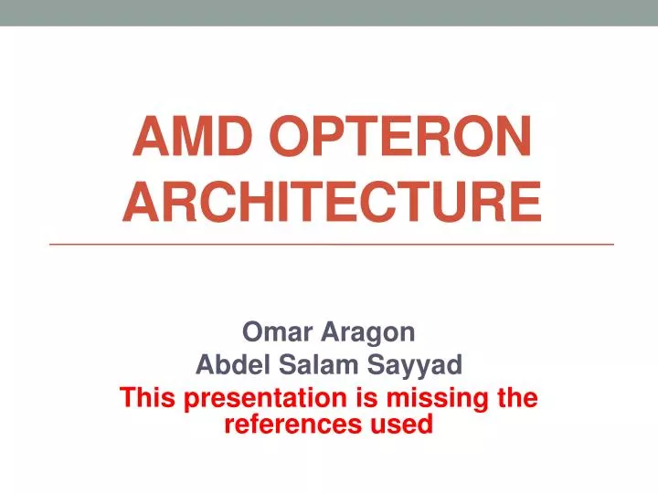 amd opteron architecture