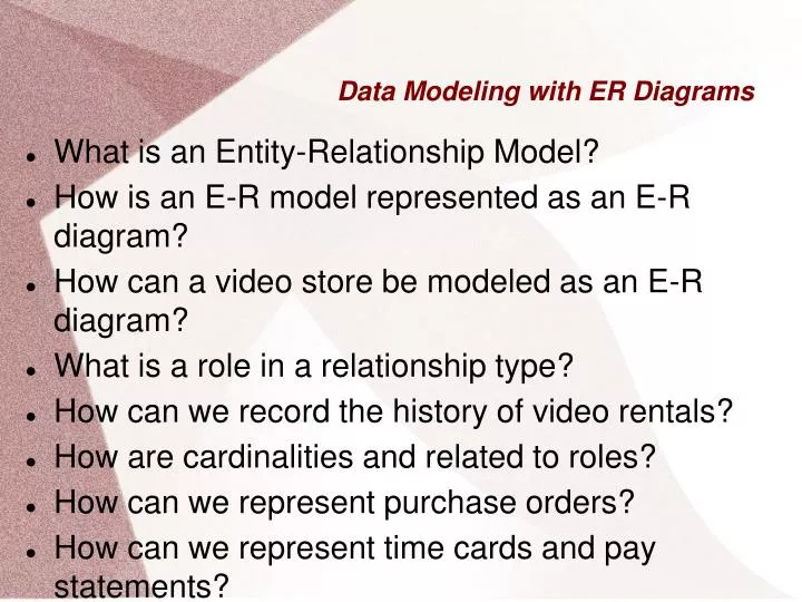 data modeling with er diagrams