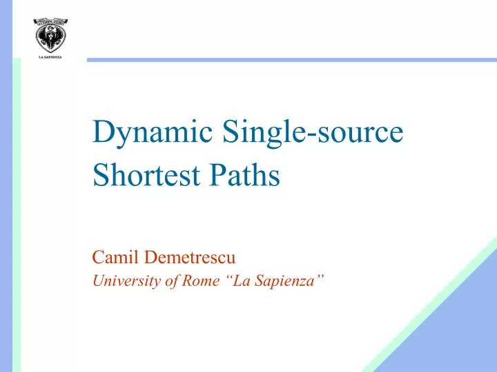 dynamic single source shortest paths