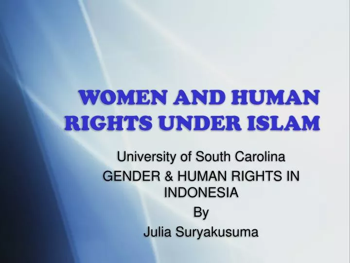 women and human rights under islam