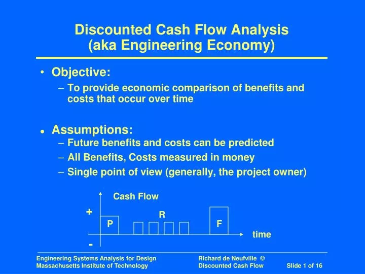 discounted cash flow analysis aka engineering economy