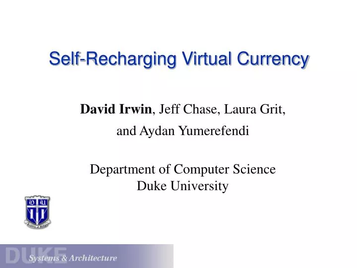self recharging virtual currency